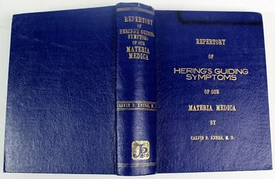 REPERTORY OF HERING'S GUIDING SYMPTOMS OF OUR MATERIA MEDICA Calvin Knerr 1982 - Image 1 of 4