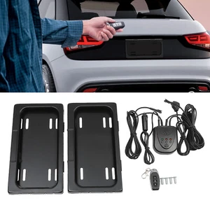 2PCS Rear License Plate Frames Universal License Plate Tag Holder Black - Foto 1 di 20