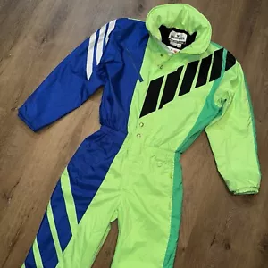 Obermeyer Rocket Ski Suit Mens One Piece Snowsuit Snow Bib Vintage 1980s Small - Picture 1 of 24
