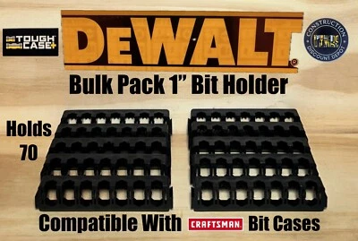 Bulk 10 DEWALT Tough Case Insert Bit Holder Racks Bit storage holder 1" - Image 1 of 3