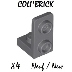 LEGO 73825 - 4x 1x1 1x2 Inverted Bracket - Dark Bluish Gray Gray Gray Gray - New - Picture 1 of 1