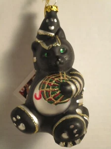Schwarzes geblasenes Glas Halloween-Ornament von Margaret Cobain $ 6 Versand - Bild 1 von 10