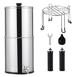 Gravity-Fed Water Filter 2.25 Gal. Stainless Steel Water Purification System - Picture 1 of 5