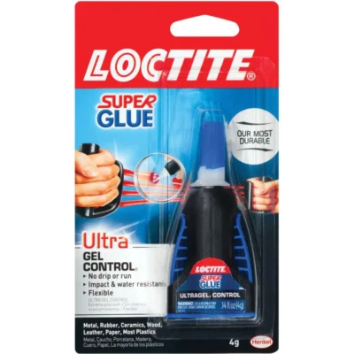 Durable LOCTITE Super Glue ULTRA GEL CONTROL Clear High Strength 0.14 Fl. Oz.