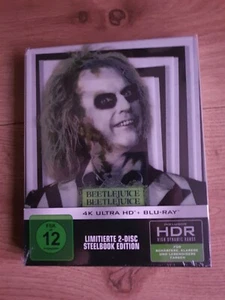 Beetlejuice Beetlejuice 4K UHD + Blu-Ray Limited 2-Disc Steelbook Edition NEU - Bild 1 von 3