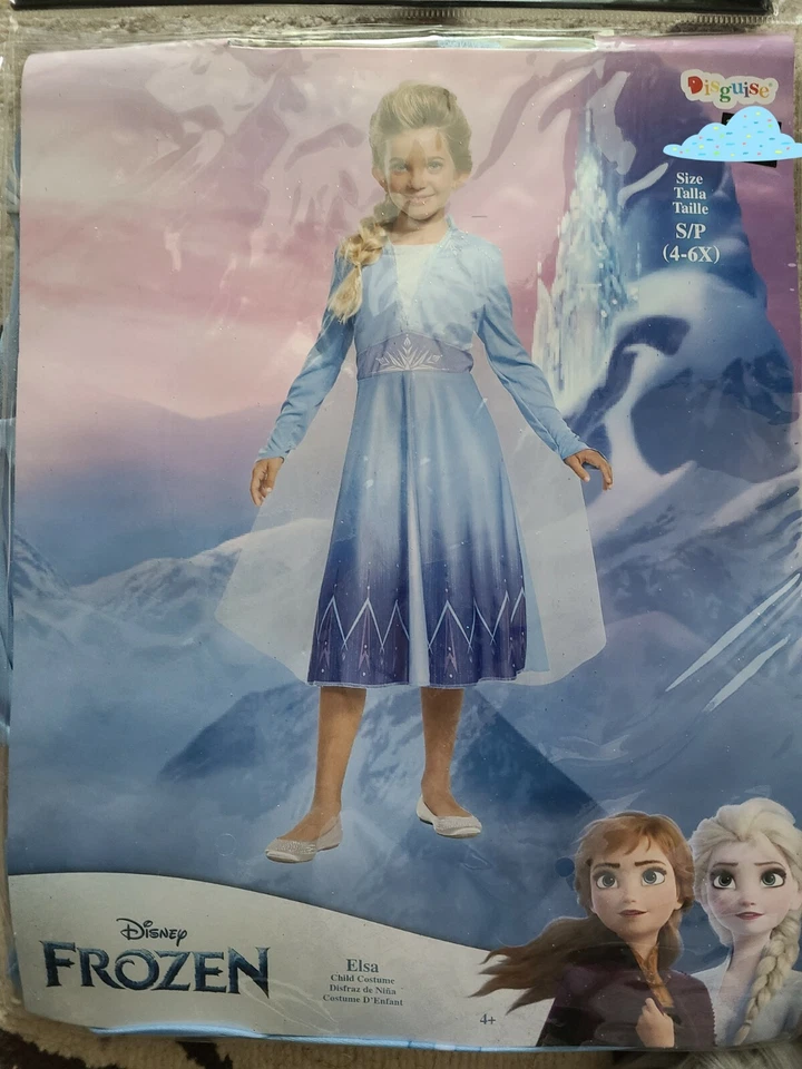 NEW Disney Frozen Elsa Girls Costume Dress Size small 4 5 6 6x BNWT - Image 1 of 1