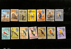 Bechuanaland, Postage Stamp, #180-193 Used, 1961 Animals, Birds, Lion - Picture 1 of 1