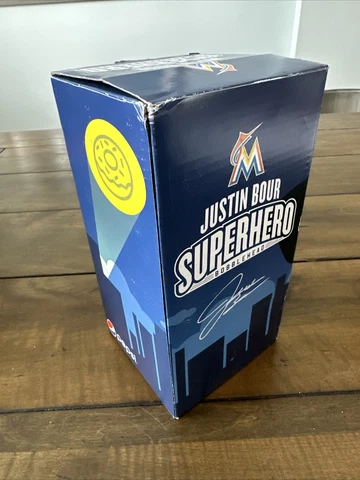 2018 MIAMI MARLINS JUSTIN BOUR SUPERHERO NIGHT BOBBLEHEAD Cover