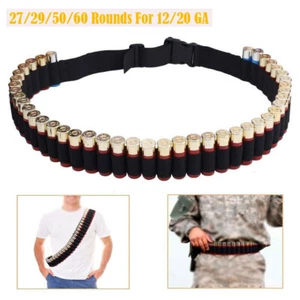 27 / 29 / 50 / 60 Cartouches De Fusil De Chasse Avec Cartouches Tactiques Belt - Picture 1 of 23