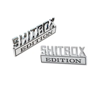 2pc SHITBOX EDITION Emblem Decal Badges Stickers fits Ford Chevy Car Truck - Foto 1 di 7