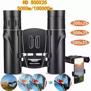 100000M Telescope 300x25 500x25 Portable Binoculars Zoom Low Light Night Vision - Picture 1 of 17