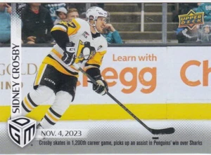 2023/24 UD..SIDNEY CROSBY..GAME DATED MOMENTS../599..CARD # 15..PENGUINS - Picture 1 of 1