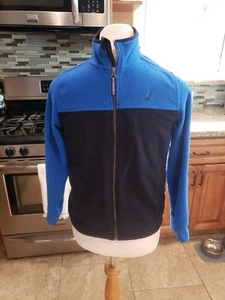 Nautica fleece Boys 10/12 Fleece Size Medblue /black - Picture 1 of 6