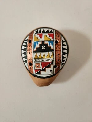 Perú Flauta de Viento Terra Cotta Arcilla Ocarina Colgante Silbato Instrumento Foto 1 de 4