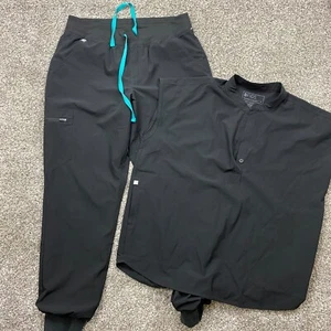 Figs Men’s Scrub Set Medium Sleeveless Tansen Jogger Technical Graphite black - Picture 1 of 21