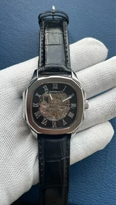 Jean Bellecour JBW5018-0422 Automatic Watch – 40mm Silver Open-Face Timepiece - Picture 1 of 6