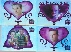 2004 CHARMED CONNECTIONS (INKWORKS) 4 FOIL PARALLEL CARDS # CC24, 28, 31, 32