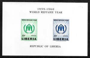 MNH 1959 1960 Liberia Souvenir Mini Sheet World Refugee Year Scott# C124a Stamps - Picture 1 of 1