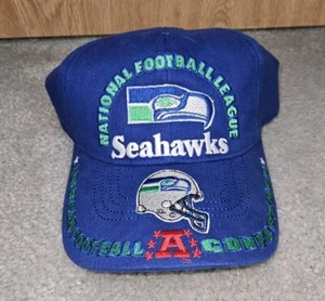 Vintage SEATTLE SEAHAWKS American Needle Embroidered Strap Back Hat Cap - Picture 1 of 4