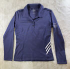 Adidas Golf Shirt Women's S Club Terra Lago Climacool 1/4 Button Pullover Blue