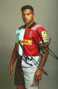 HARLEQUINS RUGBY UNION: ALOFA ALOFA SIGNED 6x4 PORTRAIT PHOTO+COA - Picture 1 of 1