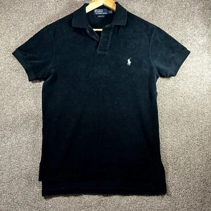 Polo Ralph Lauren Golf Camicia Uomo Piccola Nera Cotone Vestibilità Personalizzata Manica Corta - Foto 1 di 8