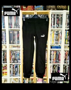 ❤️PUMA MÄDCHEN SCHWARZ FLEECE GEFÜTTERTE SKINNY JOGGERS ALTER 11-12 JAHRE ~ EINMAL GETRAGEN/WIE NEU❤️ - Bild 1 von 12