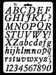 Buchstaben Zahlen Schablone Scrapbooking Letter Stencil DIY Basteln Druck Malen - Bild 1 von 3
