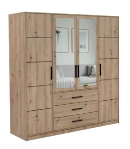 Kleiderschrank KOS D4 mit Aufsatz, Tür, Garderobenschrank, Schlafzimmermöbel - Bild 1 von 10