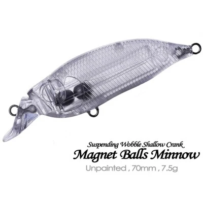 10PCS 7cm 7.5g Magnet Balls Shallow Crankbait Unpainted Blank Fishing Lure model - Image 1 of 4