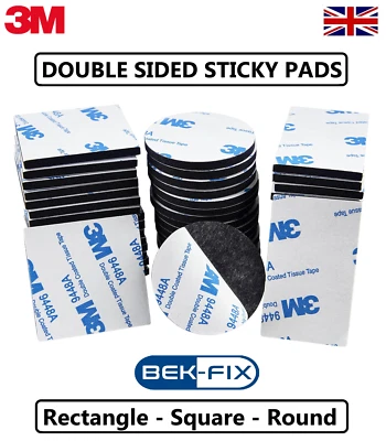 3M Sticky Pads Double Sided Strong Foam Adhesive Mounting Pad Various Shapes