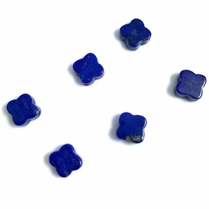 10 pz fiore trifoglio lapislazzuli naturale 8 mm A - nuovo design perline fai da te all'ingrosso - Foto 1 di 4