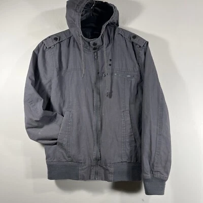 American Rag Gray Utility Hooded Jacket Men's Medium - Image 1 of 4