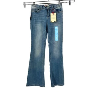 LEI Chelsea Low Rise Bootcut Jeans Y2K embroidered beaded sz 12 slim - Picture 1 of 11