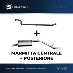MARMITTA SILENZIATORE POSTERIORE + TUBO FIAT PANDA 1100 4X4 DAL 1991 AL 2000 - Foto 1 di 1