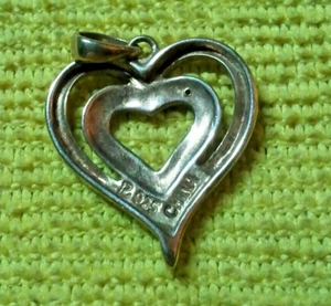 2 charms 925 Sterling Silver Love Heart Charms, Bracelet Necklace Small Pendants - Picture 1 of 10
