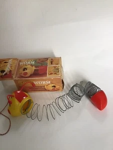 SLINKY WORM PLASTIC PULL TOY ORIGINAL BOX JAMES INDUSTRIES - Picture 1 of 3