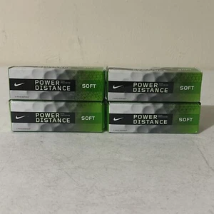 Lot of 4 Nike Power Distance Soft Golf Ball Sleeves 12 Balls Tetrapak Branded - Picture 1 of 9