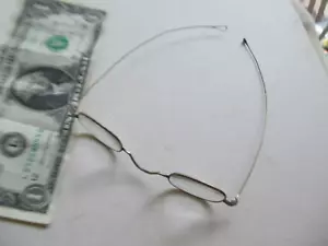 Frühe um 1840 antike Antebellum GOLDRAHMEN BRILLE, Kostüm, Optik Halloween - Bild 1 von 5