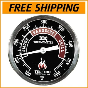 Analog Grill & Smoker Thermometer - 4 Inch Stem, Stainless Steel Outer Finish - Picture 1 of 2