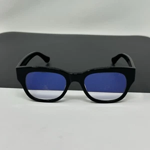 Caddis Miklos Shiny Black Reading Glasses Eyeglasses Frame Only Lenses SRATCHED - Picture 1 of 13