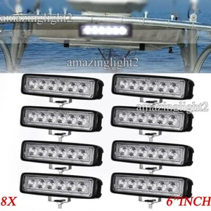 8PCS 6" Inch 48W LED Work Light Bar Flood Offroad ATV FOG Truck Lamp 4WD 12V - Picture 1 of 11