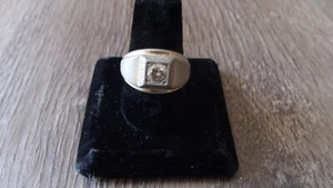 COLLECTIBLE MEN'S ESPO STERLING WITH STONE RING SIZE 8 3/4 - Picture 1 of 3