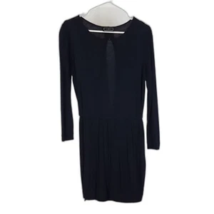 Malene Birger Fina Shift Dress Women's Size Small Solid Dark Navy Long Sleeve - Picture 1 of 4