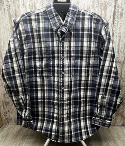 Camisa de franela a cuadros Ridgecut Toughwear PESADA con botones para hombre talla XL ropa de trabajo - Imagen 1 de 22