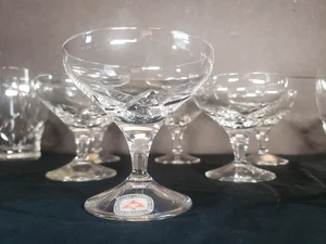 Vint. 10er Set Kristall Leerdam Made in Holland Champagner Coupe & Saftgläser - Bild 1 von 16