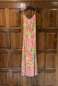 Lilly Pulitzer Marlisa All Nighter Tropical Jersey Strapless Maxi Dress Size XS - Picture 1 of 6