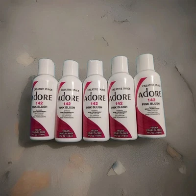 (5) Color de cabello semipermanente brillante rubor rosa Creative Image Adore 142 4 fl oz Foto 1 de 3