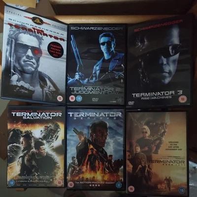 TERMINATOR 1-6 1,2,3,4,5,6 complete collection R2 7 DVD SCHWARZENEGGER BUNDLE - Image 1 of 4