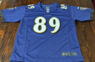 Camiseta deportiva juvenil Nike Baltimore Ravens #89 Smith Sr talla grande (14-16) púrpura Foto 1 de 4